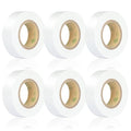 White Electrical Tape, UL Approved, 0.7in x 33ft, 6 Pack - color: White