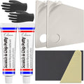 Calvana Clean Mixing Disposable Paper Kit for Body Fillers, Fiberglass, Resins, Putties, Touch-Up Paint, Includes 2 Scratch Repair Putties, Plastic Scraper, Gloves, 8.27 x 9.84 in, 80 Sheets Total - size: 2Pack+2Set Mixing Board