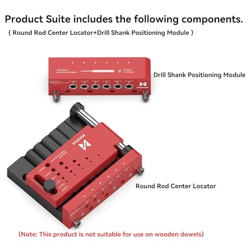 Round Rod Center Locator and Drill Shank Positioning Module Drill Guide Jig Punching Hole Locator Drilling Tool for Model Building Tool, Figure DIY Modification,Crafts (Art Deco Set)