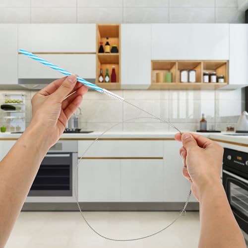Ymapinc 4pcs 39.4 Inches Straw Cleaner Brush Extra Long, Extra Long Pipe Cleaners for Cleaning Straw, Tube, Pipe, Hose, Refrigerator Drain, Laboratory Catheter Brush, White - style: 1/2-inch and 1/4-inch