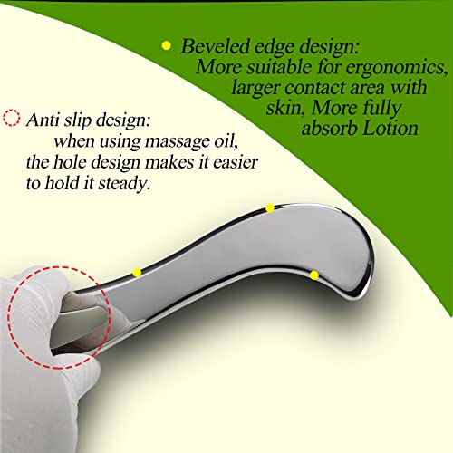 BYYDDIY Non-Magnetic 304Stainless Steel Gua Sha Muscle Scraper Tools,Scraping Massage Tools,Scar Tissue Tool,IASTM Tools,Fascia Scraper,Soft Tissue Massage Tool, Guasha Tool for Body - style: Style: S1