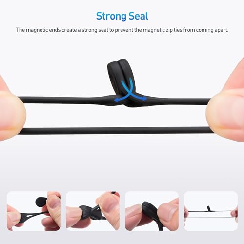 Cable Matters 20-Pack Ultra Strong Silicone Magnetic Cable Ties - style: 20-Pack
