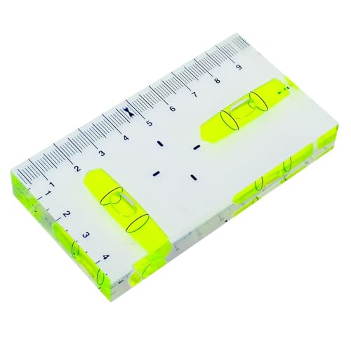 Transparent acrylic T-shaped integrated level with printed scale, high-precision bubble level, 95x51x13mm (non-magnetic) - color: Non-magnetic