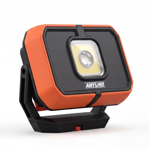 Rechargeable Work Light, 2000LM Magnetic Work Light with 4 Lighting Modes - color: Orangish