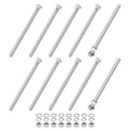 M METERXITY 10-Pack Hex Head Screw Bolt with Nuts Flat & Lock Washers M12x190mm Stainless Steel Bolts and Nuts Kit Fully Threaded Metric Bolt Assortment for Equipment/Machinery - size: M12x190mm