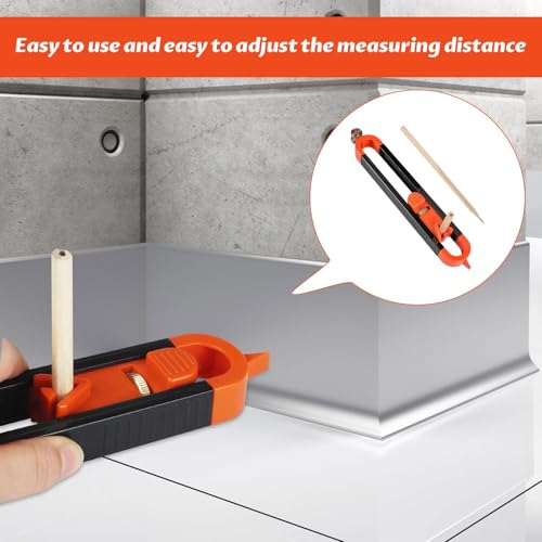 Scribe Tool,5Pcs Multi Functional Scribing Tool with Lock,Scribing Tool for Woodworking for Floor,Carpet,Tile Laying,Durable Adjustable Contour Gauge Laminate Flooring Tools