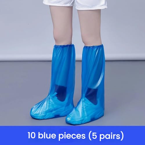 20 disposable shoe covers. 10 pairs of thickened waterproof plastic boot covers. suitable for rainy weather.