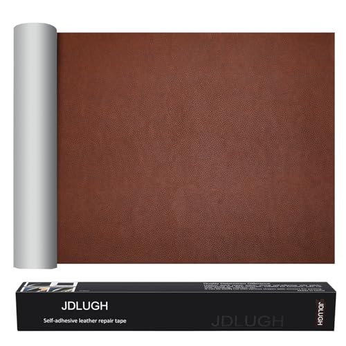 JDLUGH Leather Repair Patch Tape, Leather Repair kit 15x60 Inch, Brown - color: Brown, size: 15x60 Inch