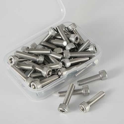 M5x0.8 x 20mm Socket Head Cap Screws Metric, 304 Stainless Steel (A2-70), Allen Socket Drive, Bright Finish, Full Thread, Rust & Corrosion Resistant, for Automotive, Machinery & DIY, 40 PCS - size: M5x20mm (40 PCS)