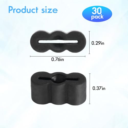 Rubber Drawer Stopper Slide Bumper 30 Pack | Drawer Slides End Stoppers Replacement Parts for Kitchen Cabinets, Wardrobes, Furniture Drawers