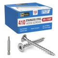 #8 x 1-5/8" Stainless Steel Deck Screws, 150Pcs 410 Grade Stainless Steel - size: #8 × 1-5/8"