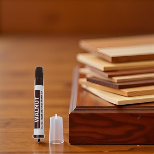1Pc Furniture Repair Wood Cabinet Floor Touch Up Markers Scratch Filler Remover - Mahogany Wood Polish and Care Wood Floor Markers 95) (Walnut)