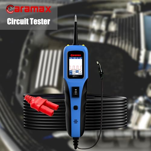 Automotive Power Circuit Probe Tester 12-24V Trailer Light Tester 40FT Cord Resistance&Duty Cycle Digital Multimeter Short&Open Finder Reverse Protection Auto Diode Electrical Diagnostic Kit