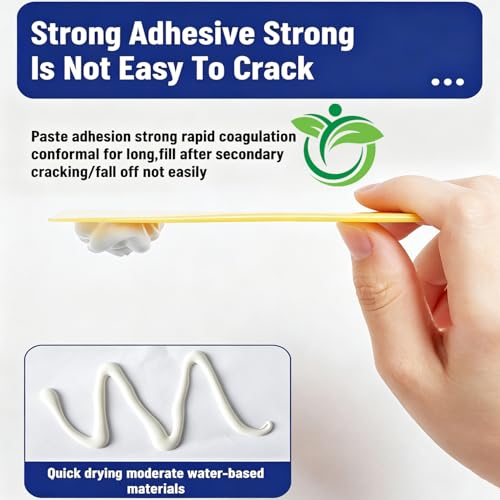 Drywall Repair Kit, 2PCS Wall Repair Paste Tube, Quick Drying & Efficient Wall Repair Paste, Multi-Functional White Wall Mending Agent Repair Kit for DIY Fix, Holes & Cracks
