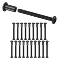 M METERXITY 20-Pack Hex Drive Socket Cap Bolt, M6 x 60mm Carbon Steel Furniture Connector Bolts Barrel Nuts for Furniture Assembly/Cabinet/DIY Binding Post Screws Rivet Fasteners [Black] - size: M6 x 60mm