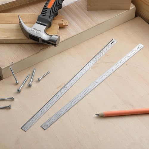 Mr. Pen- Machinist Ruler, 12 Inch, 2 Pack, Stainless Steel Imperial - style: 12 inch, 2 Pack