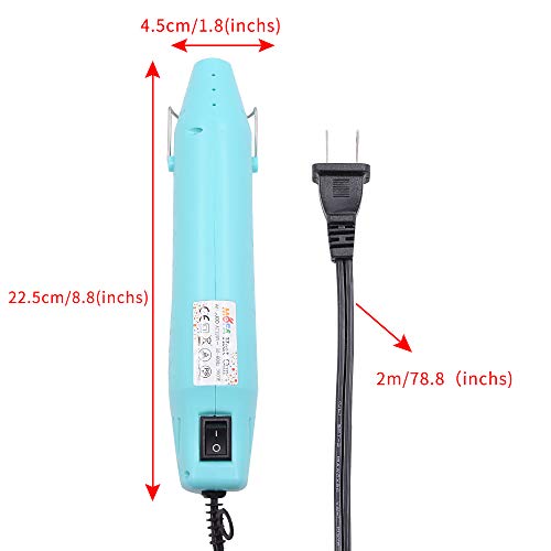 mofa Resin Heat gun,6.6ft Cable 300W Hot Air Gun for Crafting,Acrylic Paint Dryer Multi-Purpose Electric Heating Nozzle (Blue) - color: Blue