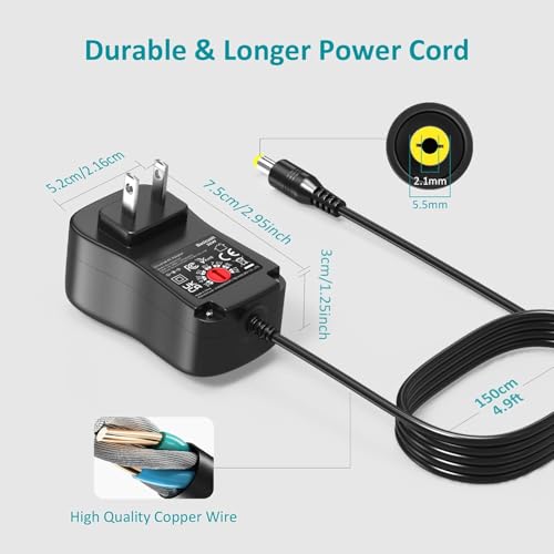 3V-12V 3A Universal AC Adapter Kit Multi-Volts Adjustable Power Supply 36W - size: 36W 3-12V