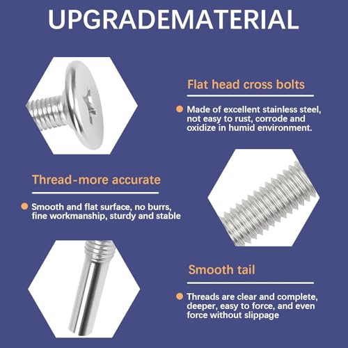 4PCS Under Cabinet Microwave Mounting Kit, Universal Microwave Mounting Bolts Replacement for Samsung, GE, Whirlpool, Kenmore, Maytag Microwaves, Microwave Cabinet Mounting Kit