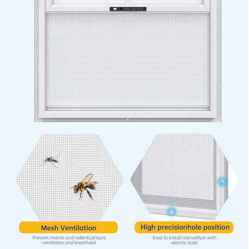 2 Pack 18 x 23 Shed Windows with White Frame, Flush Mount Small Window with PC Screen for Shed for Shed, Chicken Coop, Household, Playhouse, Garage