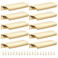 Malimali 10 Pack 4.72" Gold Edge Finger Pulls for Cabinets, Drawer Handles - color: Brushed Gold, size: 120mm/4.72" (10Pcs)