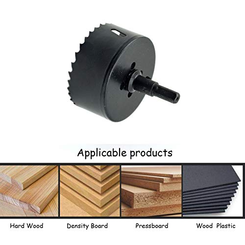75mm/2.95" Dia Toothed Bi-Metal Hole Saw Drill Bit Saw Drilling Tool - color: black, size: 2-61/64" (75mm)