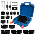 22PCS Hole Saw Set - High Carbon Steel 19-152mm（3/4" to 6"） Blades for Drywall, Soft Wood, Plastic, PVC Professional Grade with Instant Support