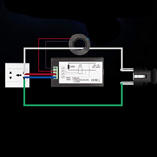 HiLetgo Digital Multimeter AC 80-260V 100A PZEM-061 LCD Display Digital Current Voltage Power Energy Multimeter Ammeter Voltmeter with Current Transformer CT - style: AC 80-260V 100A