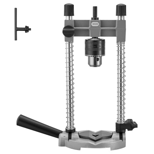 VEVOR Drill Guide, Multi-Angle Press Portable Precision Drilling Guide Jig Attachment, with Large Handle and Mounting Holes, Aluminum Alloy, for Drilling Angled or Straight Holes, for Wood Working - size: Ultra, style: Drill Guide