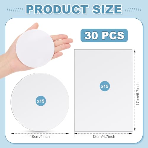 30 Pcs Bathtub Patch Kit Siding Wall Repair - style: Round and Rectangle