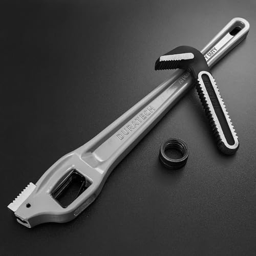 DURATECH 18-inch Aluminum Offset Pipe Wrench, Adjustable Plumbing Wrench - size: 18-inch, style: Offset