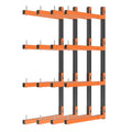 Lumber Storage Rack Wall Mount, Metal 8-Level Wood Storage Rack - size: B-4 Pack