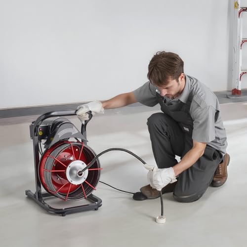 VEVOR Drain Cleaner Machine 75 FT x 1/2 Inch Manual Feed Sewer Snake Auger - style: 75 FT x 1/2''
