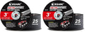 EZARC Metal Cut Off Wheels 3 x 1/16 x 3/8-Inch, 50-Pack - size: 25PCS 3” x 1/16” x 3/8” (Pack of 2)