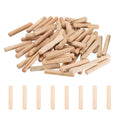 PATIKIL 95 Pcs Wood Dowel Pins 3/8" x 2 3/8" Fluted Wooden Dowels Hardwood Pegs for Woodworking Furniture DIY Crafts Projects Door Art - size: 3/8" x 2 3/8"