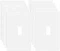 1-Gang Screwless Toggle Switch Wall Plate Cover Toggle Switch Outlet Electrical Faceplate for Light Switch, Receptacle, Dimmers, USB Outlet, GFCI, Child Safe Cover Plate, White (10-Pack) - color: Single Toggle-White, size: 10 Pack