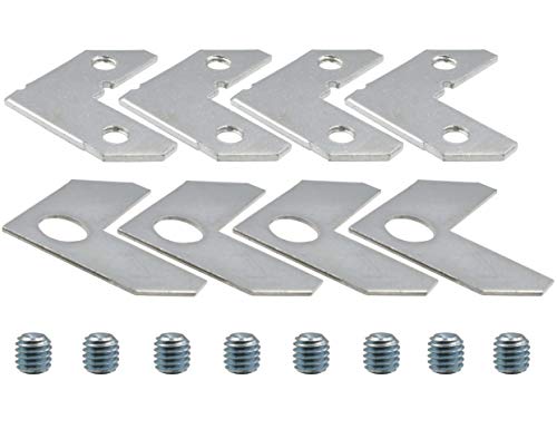 LBY 40pcs Picture Frame L Shape Angle Bracket Flat Plate Fastener, Metal Picture Frame Hardware Corner Gasket, Corner Brace Joint Bracket Fastener, Joints Support Bracket, Silver