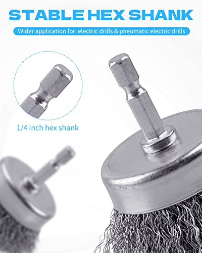 Rocaris 24 PCS Wire Wheel Brush Set for Drill with 1/4-Inch Hex Shank