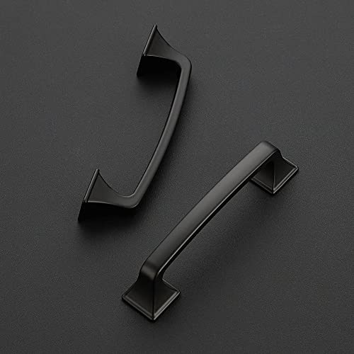 Ravinte Matte Black Cabinet Handles Cabinet Pulls, 3-3/4 Inch, 10 Pack - color: Matte Black, size: 3-3/4 Inch Hole Center