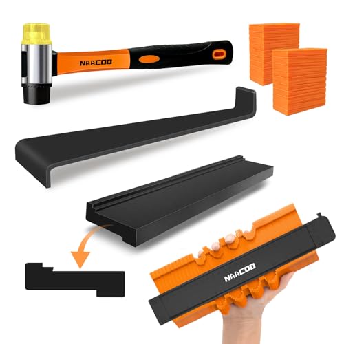 NAACOO Laminate Flooring Tools, Universal 5 in 1 Floor Installation Kit - size: 5PCS Kit