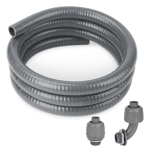 Electrical Conduit Kit 1/2" 6ft, AC Whip Kit, Liquid-Tight PVC Conduit - size: 1/2inch 6ft