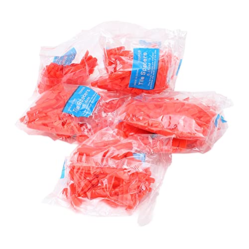 1000PCS Tile Leveling Wedges 0.2in PE Red Wear Resistant Tiles Leveler Spacers, Quick Leveling Tile Wedge Inserts Spacers for Ceramic Tile Decoration