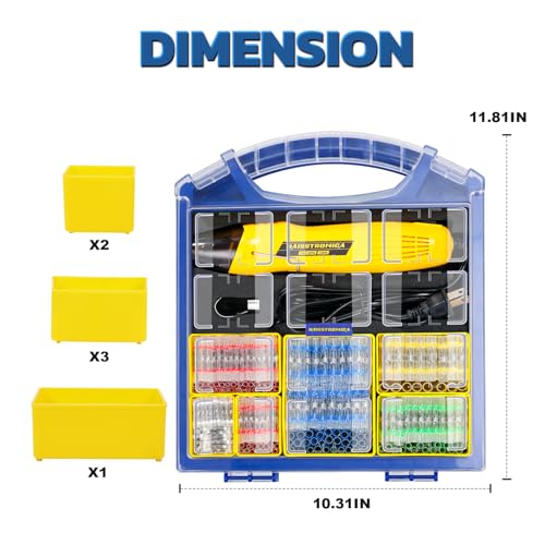 haisstronica Solder Seal Wire Connectors with 350W Mini Heat Gun, 450PCS - size: 450PCS