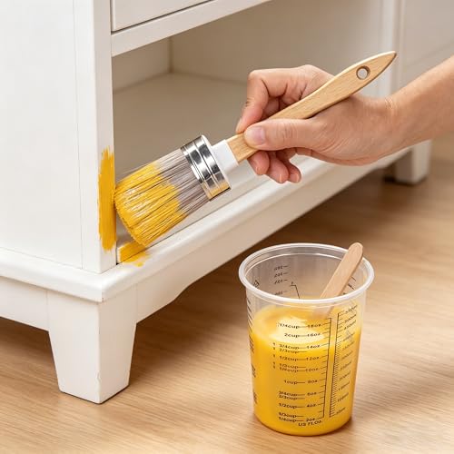 20PCS Paint Brush & Roller Set Furniture Painting Supplies All in One Paint | Include Sponge,Cup,Tray Liner,Mixing Stick and Mini Foam Roller for Home Interior&All Painting