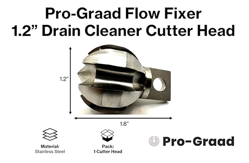 Flow Fixer Drain Cleaner Cutter Head 1-1/4", Ball, for 1-1/2" - 3" Pipes - style: 1.2" (for 1-1/2" Pipes) Drain Cleaner Cutter Head