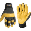Wells Lamont Men's Leather Palm Work Gloves – HydraHyde Water-Resistant Leather, Flexible Spandex Back, Adjustable Closure - color: Gray, size: X-Large
