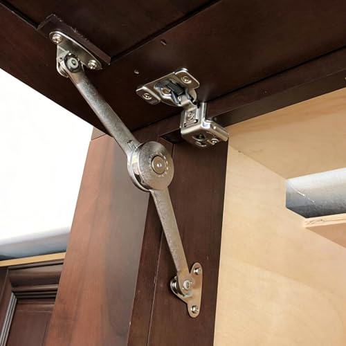 Uenhoy 2 Pcs Lid Support Hinges Soft-Close Zinc Alloy 50 Lbs Silver