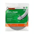 Frost King Vinyl Foam Tape - Closed Cell - Moderate Compression, 3/8" W, 3/16" Thick, 17' L, Grey - size: Pack of 1, style: 3/8"W,3/16"T,17'L,Grey