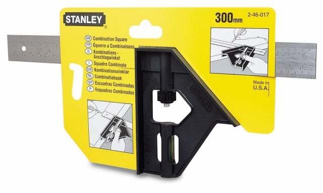 Stanley 2-46-222 Combination Square with metal handle, Silver/Black