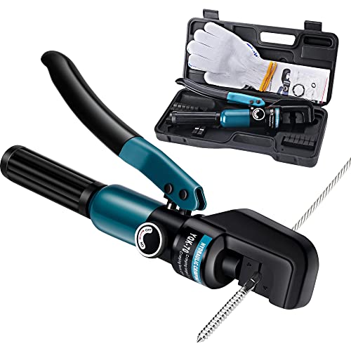 Hydraulic Crimping Tool for 1/8"-3/16" Cable Railing Kits, 10-Ton Crimper - color: Black